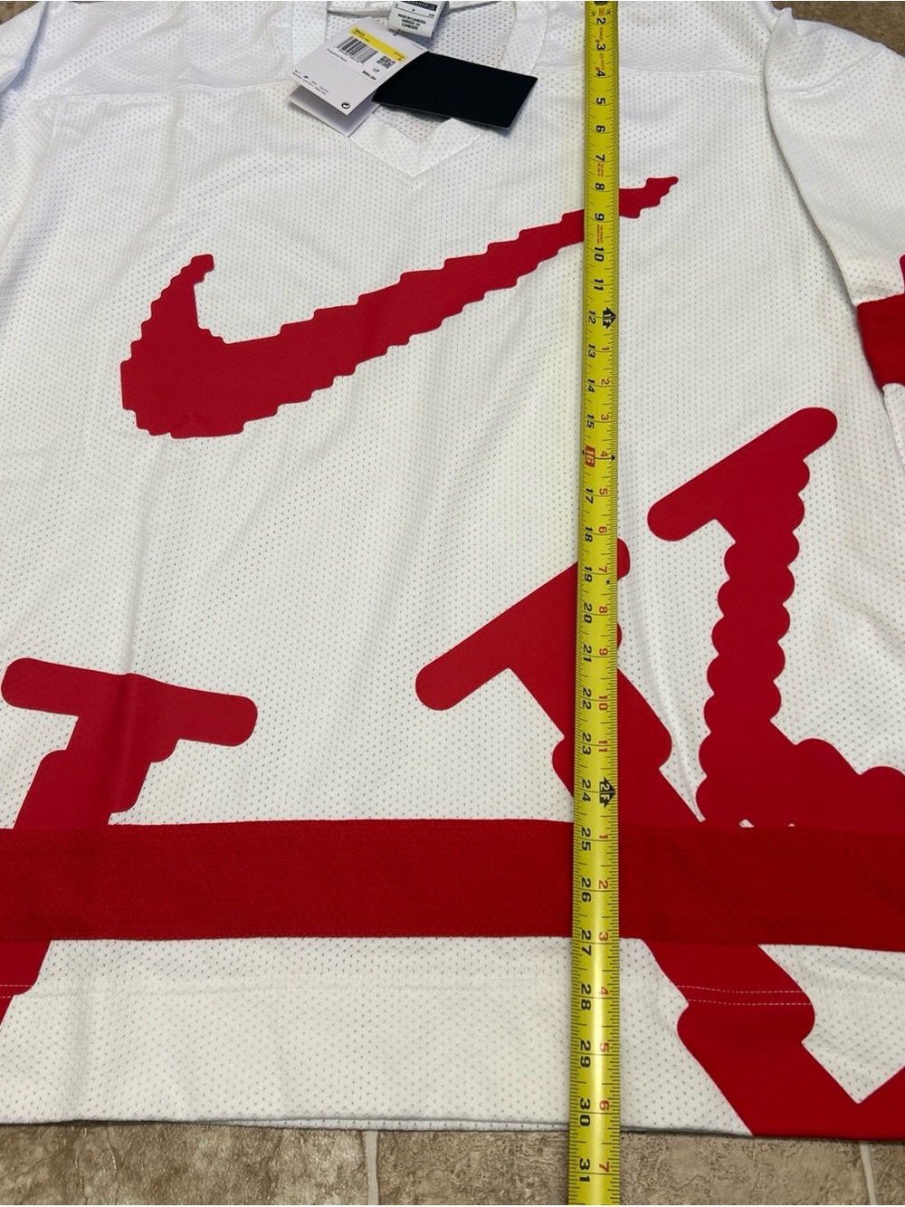 Nike Sportswear Club Oversized White Hockey Jersey Sweater HV1137-100 Men’s Smal - Picture 10 of 16